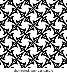 Vector seamless models. Modern stylish texture. Composition from regularly repeating geometrical element. Monochrome, simple. Vector illustrations.