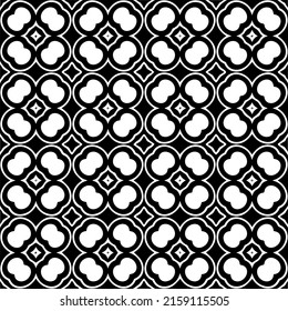 Vector seamless models. Modern stylish texture. Composition from regularly repeating geometrical element. Monochrome, simple. Vector illustrations.