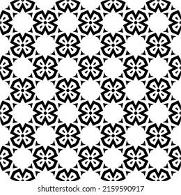Vector seamless models. Modern stylish texture. Composition from regularly repeating geometrical element. Monochrome, simple. Vector illustrations.