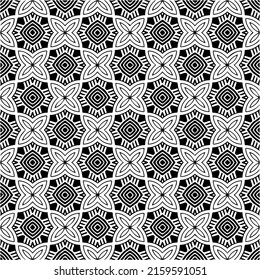 Vector seamless models. Modern stylish texture. Composition from regularly repeating geometrical element. Monochrome, simple. Vector illustrations.