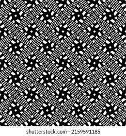 Vector seamless models. Modern stylish texture. Composition from regularly repeating geometrical element. Monochrome, simple. Vector illustrations.