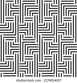 Vector seamless models. Modern stylish texture. Composition from regularly repeating geometrical element. Monochrome, simple. Vector illustrations.