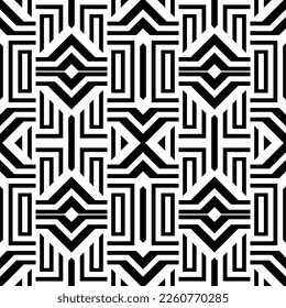 Vector seamless models. Modern stylish texture. Composition from regularly repeating geometrical element. Monochrome, simple. Vector illustrations.