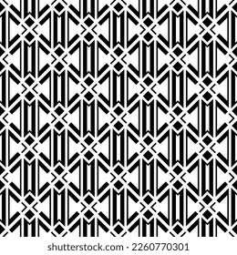 Vector seamless models. Modern stylish texture. Composition from regularly repeating geometrical element. Monochrome, simple. Vector illustrations.
