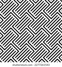 Vector seamless models. Modern stylish texture. Composition from regularly repeating geometrical element. Monochrome, simple. Vector illustrations.