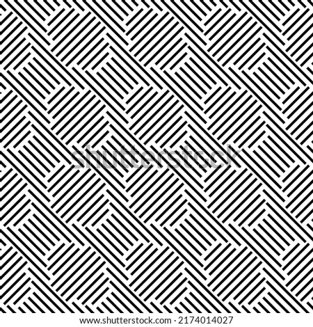 Vector seamless models. Modern stylish texture. Composition from regularly repeating geometrical element. Monochrome, simple. Vector illustrations.