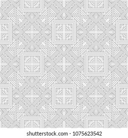 Vector seamless models. Modern texture from regularly repeating geometrical elements. Monochrome, linear, simple. Wall-paper for the press. Vector illustrations.