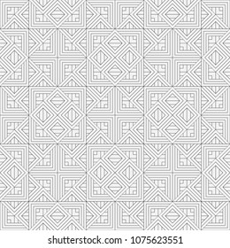 Vector seamless models. Modern texture from regularly repeating geometrical elements. Monochrome, linear, simple. Wall-paper for the press. Vector illustrations.
