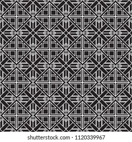Vector seamless models. Modern texture from regularly repeating geometrical elements. Monochrome, linear, simple. Wall-paper for the press. Vector illustrations.