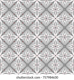 Vector seamless models. Modern texture from regularly repeating geometrical elements. Monochrome, linear, simple. Wall-paper for the press. Vector illustrations.