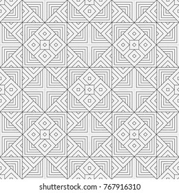 Vector seamless models. Modern texture from regularly repeating geometrical elements. Monochrome, linear, simple. Wall-paper for the press. Vector illustrations.
