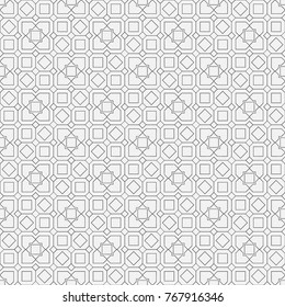 Vector seamless models. Modern texture from regularly repeating geometrical elements. Monochrome, linear, simple. Wall-paper for the press. Vector illustrations.