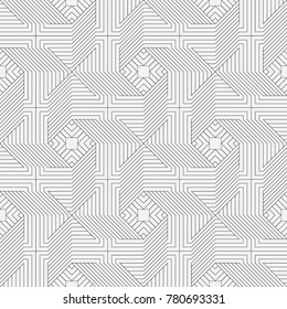 Vector seamless models. Modern texture from regularly repeating geometrical elements. Monochrome, linear, simple. Wall-paper for the press. Vector illustrations.