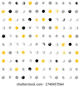 Vector seamless modern polka dot pattern. Colored artistic pattern isolated on white background. Great for print, wrapping paper, wallpaper and textile prints.