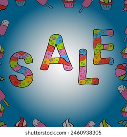 Vector. Seamless. Modern sticker illustration. Grunge pained background, frame border. Pink, blue, neutral friday sale label. Marketing campaign sale advert label. Sale, Give away banner, retail, tag.