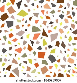 Vector seamless modern terrazzo pattern. Design of wallpapers, textiles, fabrics.
