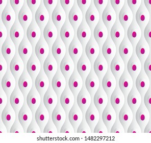 Vector seamless modern white and shadows background with purple point.