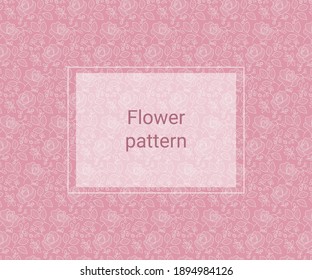 Vektornahtloses monochromes Blumenmuster Hand gezeichnete Blumentextur, dekorativer floraler Hintergrund