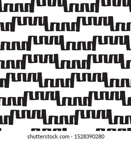 vector seamless monochrome geometric pattern modern abstract background
