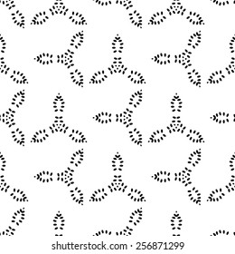 Vector seamless monochrome modern pattern.