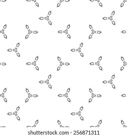 Vector seamless monochrome modern pattern.