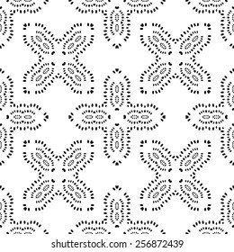 Vector seamless monochrome modern pattern.