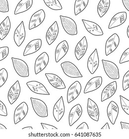 
Vector seamless monochrome pattern. Abstract stylish background for fabric, textile, kitchen design or other surfaces