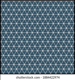 Vector seamless monochrome pattern with dark blue bg