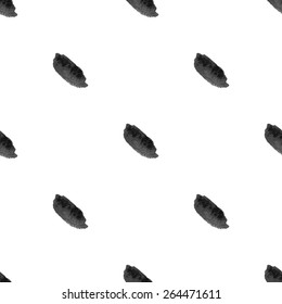 Vector seamless monochrome pattern or texture with brush strokes. Endless background for textile, surface textures or wallpaper.