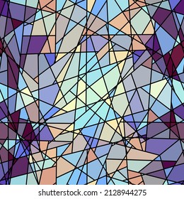 Vector seamless mosaic art pattern. Art background.