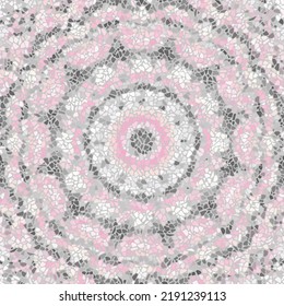 Vector seamless mosaic art pattern. Art background.