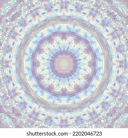 Vector seamless mosaic art pattern. Art background.