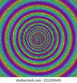 Vector seamless mosaic art pattern. Art background.