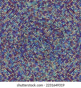 Vector seamless mosaic art pattern. Art background.