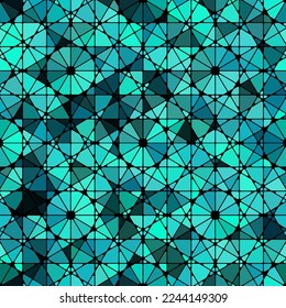 Vector seamless mosaic art pattern. Art background.