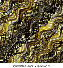 Vector seamless mosaic art pattern. Art background.