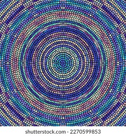 Vector seamless mosaic art pattern. Art background.