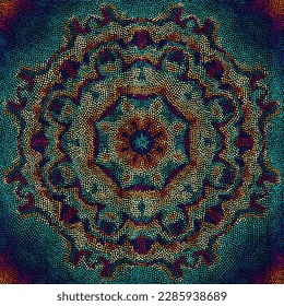 Vector seamless mosaic art pattern. Art background.