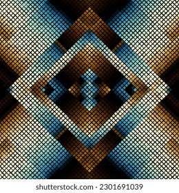 Patrón de arte de mosaico sin fisuras vectorial. Fondo artístico.