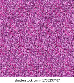 Vector seamless mosaic floor pattern in bright purple tones