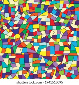 Vector seamless mosaic pattern. red blue yellow green. wallpaper background