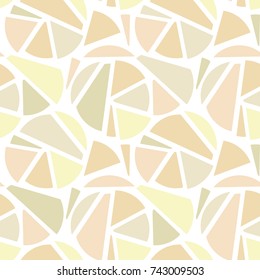 Vector seamless mosaic pattern. Trendy abstract style for design textiles, ceramic, wallpaper, wrapping, paper. Geometric texture. Stained glass.