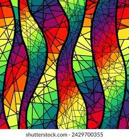 Vector seamless mosaic tile pattern. Art background. Vector pattern