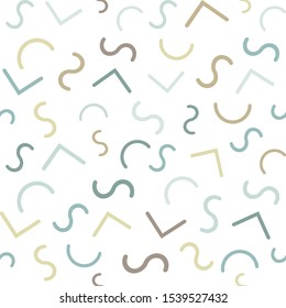 Vector  Seamless mottled pattern. Abstract Wallpaper in muted colors. Geometrical ornament. Modern background for textile, printing, page fill. Repeating abstract background with chaotic elements. 