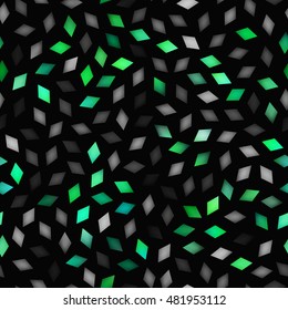 Vector Seamless Multicolor Gradient Rhombus Jumble Pattern. Abstract Geometric Background Design