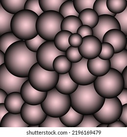 Vector seamless multicolored bubbles pattern. Graphic seamless pattern in red and green hues. Seamless chaos circles pattern. Pattern of colorful bubbles.