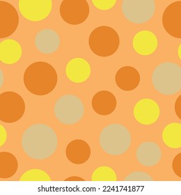 Vector seamless multicolored bubbles pattern. Circles pattern in fashion trend colors.