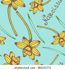 vector seamless narcissus