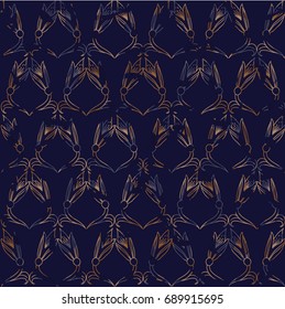 Vector seamless nature floral pattern
