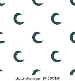 Vector seamless night pattern with moons. Abstract shape texture. Effect of sky. Design template for wallpaper, wrapping, fabric, textile Illustration.